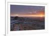 Sunrise and Hadrian's Wall National Trail in Winter-Peter Barritt-Framed Photographic Print