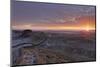 Sunrise and Hadrian's Wall National Trail in Winter-Peter Barritt-Mounted Photographic Print