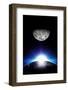 Sunrise and Moon-duallogic-Framed Photographic Print