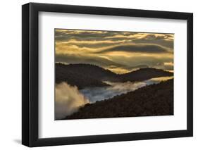 Sunrise and Mountain Mist, North Carolina-Adam Jones-Framed Photographic Print