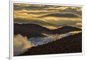 Sunrise and Mountain Mist, North Carolina-Adam Jones-Framed Premium Photographic Print