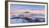 Sunrise and Sea over St Mary's Lighthouse, Whitley Bay, Tyne and Wear-Andy Redhead-Framed Photographic Print