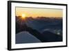 Sunrise and Sunrays About the Karwendel-Rolf Roeckl-Framed Photographic Print
