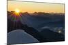 Sunrise and Sunrays About the Karwendel-Rolf Roeckl-Mounted Photographic Print
