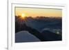 Sunrise and Sunrays About the Karwendel-Rolf Roeckl-Framed Photographic Print