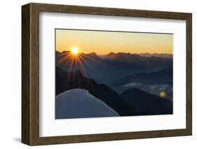 Sunrise and Sunrays About the Karwendel-Rolf Roeckl-Framed Photographic Print