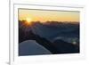 Sunrise and Sunrays About the Karwendel-Rolf Roeckl-Framed Photographic Print