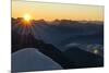 Sunrise and Sunrays About the Karwendel-Rolf Roeckl-Mounted Photographic Print