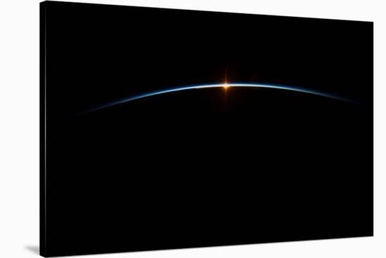 Sunrise and Sunset over Earth-null-Stretched Canvas