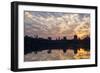 Sunrise, Angkor Vat Temple, Built in 12th Century by King Suryavarman Ii-Nathalie Cuvelier-Framed Photographic Print