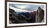 Sunrise as seen over Low's Gully, from the base of Low's peak Mount Kinabalu. Borneo-Paul Williams-Framed Photographic Print