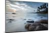 Sunrise at a Secluded Lagoon with Rocks and Palm Trees Framing the View-Charlie-Mounted Photographic Print