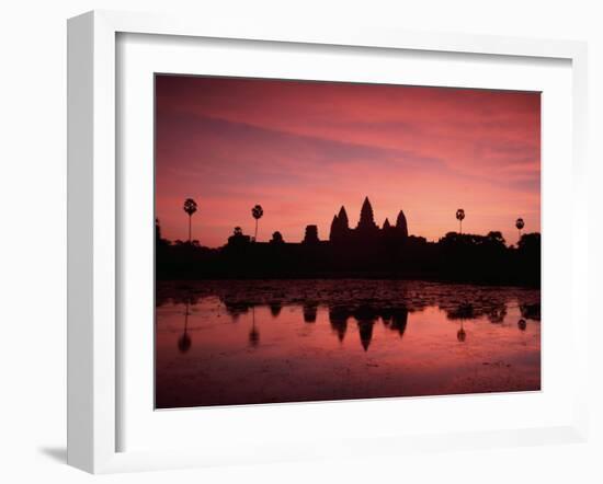 Sunrise at Angkor Wat, Siem Reap Province, Cambodia-Gavin Hellier-Framed Premium Photographic Print