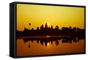 Sunrise at Angkor Wat, UNESCO World Heritage Site, Siem Reap, Cambodia, Indochina, Southeast Asia,-Julian Bound-Framed Stretched Canvas