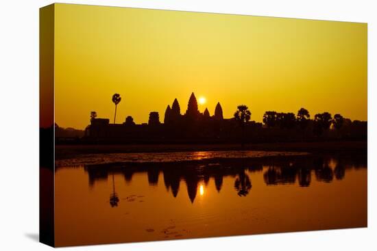 Sunrise at Angkor Wat, UNESCO World Heritage Site, Siem Reap, Cambodia, Indochina, Southeast Asia,-Julian Bound-Stretched Canvas