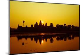 Sunrise at Angkor Wat, UNESCO World Heritage Site, Siem Reap, Cambodia, Indochina, Southeast Asia,-Julian Bound-Mounted Photographic Print