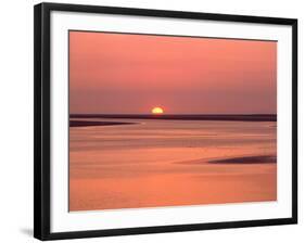 Sunrise at bay of Mont Saint-Michel, Brittany, France-null-Framed Photographic Print