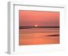 Sunrise at bay of Mont Saint-Michel, Brittany, France-null-Framed Photographic Print