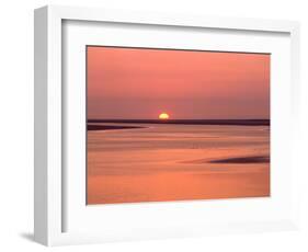 Sunrise at bay of Mont Saint-Michel, Brittany, France-null-Framed Photographic Print