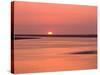 Sunrise at bay of Mont Saint-Michel, Brittany, France-null-Stretched Canvas