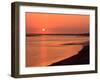 Sunrise at bay of Mont Saint-Michel, Brittany, France-null-Framed Premium Photographic Print