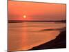 Sunrise at bay of Mont Saint-Michel, Brittany, France-null-Mounted Photographic Print