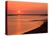 Sunrise at bay of Mont Saint-Michel, Brittany, France-null-Stretched Canvas