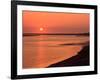 Sunrise at bay of Mont Saint-Michel, Brittany, France-null-Framed Photographic Print