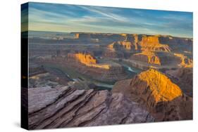 Sunrise at Dead Horse Point SP, Colorado River and Canyonlands NP-Howie Garber-Stretched Canvas