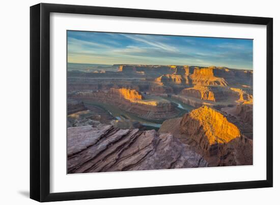 Sunrise at Dead Horse Point SP, Colorado River and Canyonlands NP-Howie Garber-Framed Photographic Print