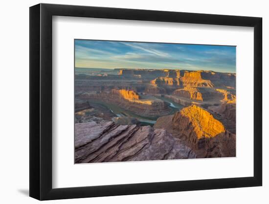 Sunrise at Dead Horse Point SP, Colorado River and Canyonlands NP-Howie Garber-Framed Premium Photographic Print