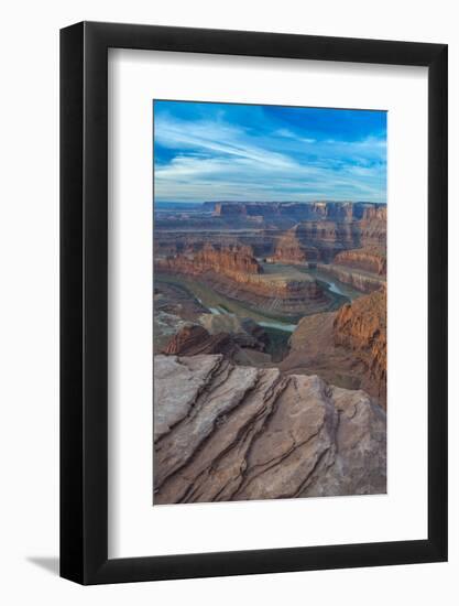 Sunrise at Dead Horse Point SP, Colorado River, and Canyonlands NP-Howie Garber-Framed Photographic Print