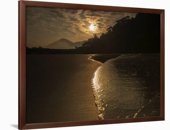 Sunrise at Dura Beach in Ubatuba, Brazil-Alex Saberi-Framed Photographic Print