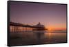 Sunrise at Eastbourne Pier, Eastbourne, East Sussex, England, United Kingdom, Europe-Andrew Sproule-Framed Stretched Canvas