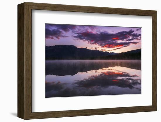 Sunrise at Edith Lake, Jasper National Park, Alberta, Canada.-Russ Bishop-Framed Photographic Print