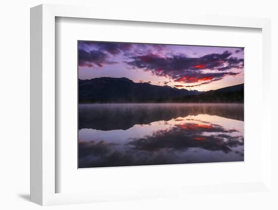 Sunrise at Edith Lake, Jasper National Park, Alberta, Canada.-Russ Bishop-Framed Photographic Print