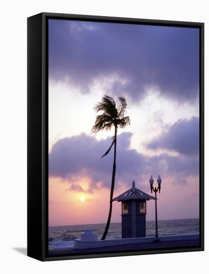 Sunrise at Ft Lauderdale Beach, Florida, USA-Walter Bibikow-Framed Stretched Canvas