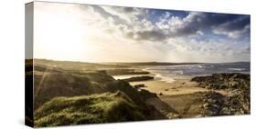 Sunrise at Gwithian Beach, Cornwall, England, United Kingdom-Mark Chivers-Stretched Canvas