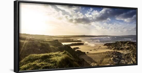 Sunrise at Gwithian Beach, Cornwall, England, United Kingdom-Mark Chivers-Framed Photographic Print