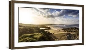 Sunrise at Gwithian Beach, Cornwall, England, United Kingdom-Mark Chivers-Framed Photographic Print