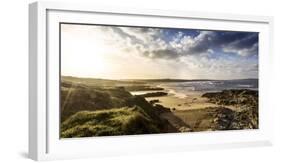 Sunrise at Gwithian Beach, Cornwall, England, United Kingdom-Mark Chivers-Framed Photographic Print