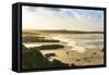 Sunrise at Gwithian Beach, Cornwall, England, United Kingdom-Mark Chivers-Framed Stretched Canvas
