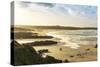 Sunrise at Gwithian Beach, Cornwall, England, United Kingdom-Mark Chivers-Stretched Canvas