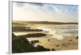 Sunrise at Gwithian Beach, Cornwall, England, United Kingdom-Mark Chivers-Framed Photographic Print