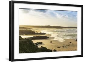 Sunrise at Gwithian Beach, Cornwall, England, United Kingdom-Mark Chivers-Framed Photographic Print