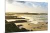 Sunrise at Gwithian Beach, Cornwall, England, United Kingdom-Mark Chivers-Mounted Photographic Print