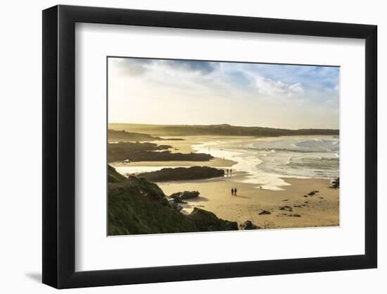 Sunrise at Gwithian Beach, Cornwall, England, United Kingdom-Mark Chivers-Framed Photographic Print