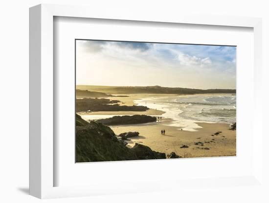 Sunrise at Gwithian Beach, Cornwall, England, United Kingdom-Mark Chivers-Framed Photographic Print