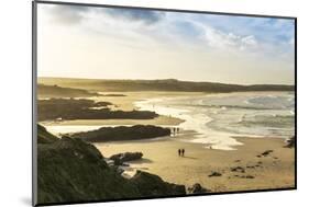 Sunrise at Gwithian Beach, Cornwall, England, United Kingdom-Mark Chivers-Mounted Photographic Print