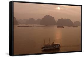 Sunrise at Halong Bay, UNESCO World Heritage Site, Vietnam, Indochina, Southeast Asia, Asia-Rolf Richardson-Framed Stretched Canvas